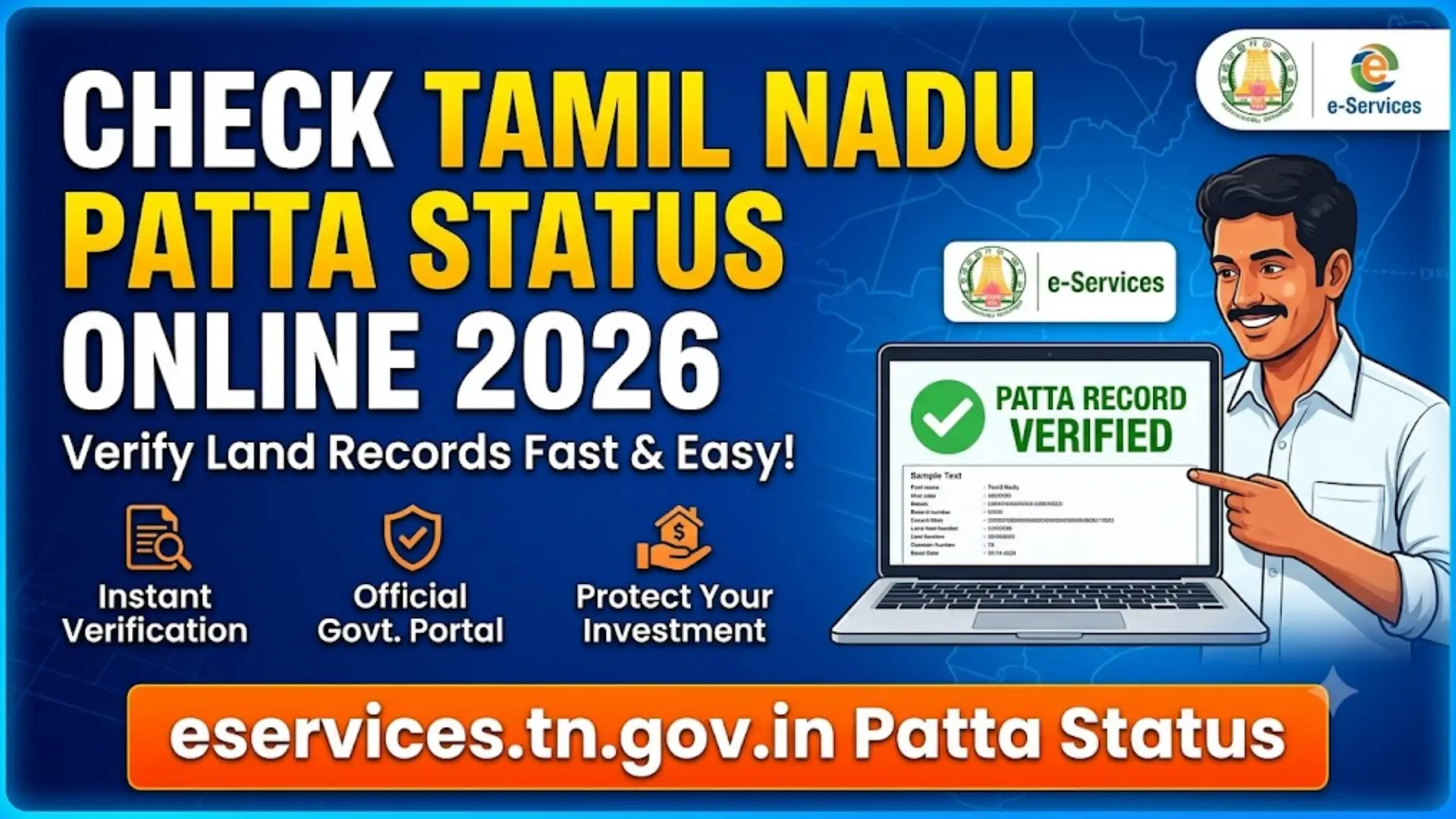 Eservices.tn.gov.in Patta Status Check 2026 Easily Full Details Step By Step